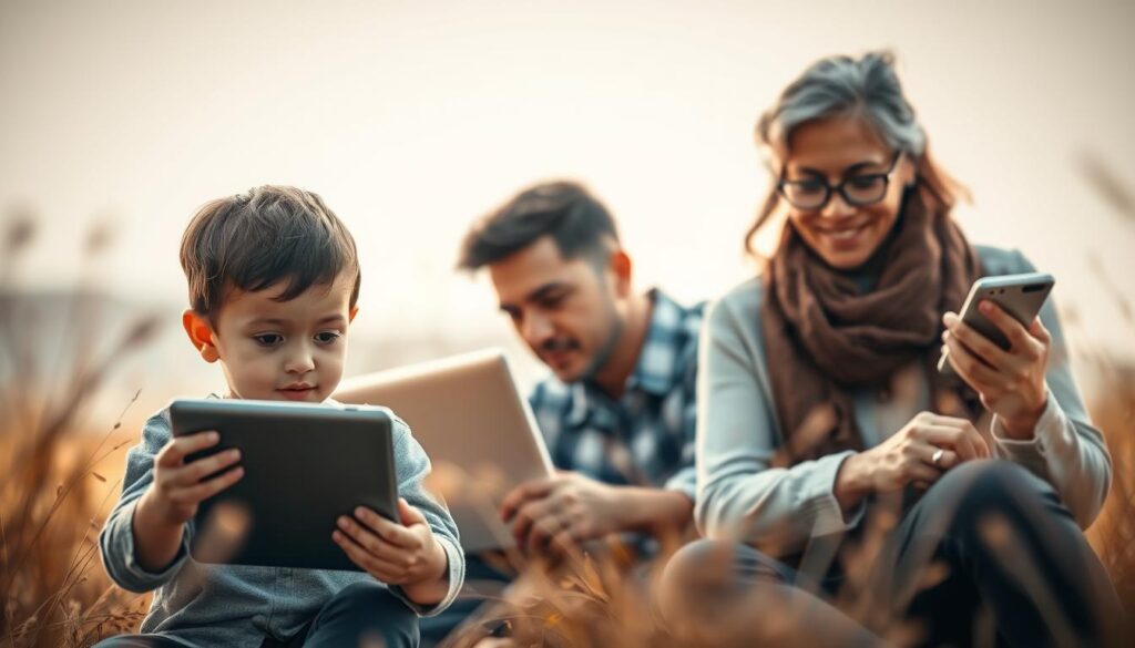 equilíbrio digital para diferentes idades